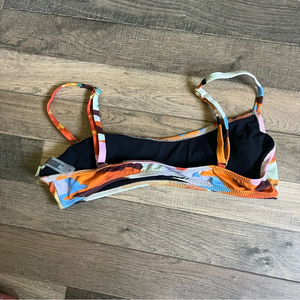 Solid & Striped multicolor bikini top S